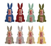GAZIL 8-Piece Felt Easter Bunny Money Gift Set, Creative Money Gift Packaging for Easter, Cute Felt Easter Bunnies for Decoration and Packaging of Easter Gifts