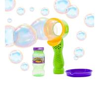 Gazillion Bubbles VorTech Wand Toy for Toddlers, Easy, Safe, Push-Button Bubble Fun, Includes 4 oz Solution and Dip Tray, Outdoor Gift for Boys and Girls, Ages 3+, Green