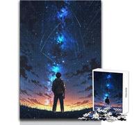 Gazing at The Cosmos Jigsaw Puzzles 1000 Pieces for Teenagers Mindful Learning Fun Game Unique Gift for Joyful Celebrations Size 38x52cm