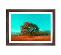 Gazing at The Tree in Abstract Framed Print | A2 Walnut Framed Wall Art | Ready to Hang | Abstract Floral Picture | Living Room Bedroom Lounge Office