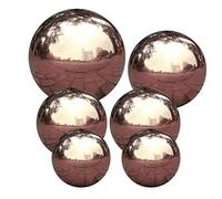 Gazing Ball Garden Sphere Ball Mirror Polished Hollow Stainless Steel for Home Garden Ornament Decorations 6PCS(1#)
