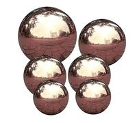 Gazing Ball Garden Sphere Ball Mirror Polished Hollow Stainless Steel for Home Garden Ornament Decorations 6PCS #