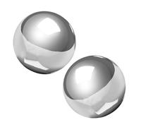 Gazing Ball Silver Sphere 2pcs Polished 10cm Mirror Stainless Steel | Reflective Garden Ornament, Smooth Polished Surface, for Landscaping Gravel and Garden Stands