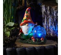 Gazing Solar Powered Colour Changing Crackle Ball Garden Ornaments Outdoor Decor