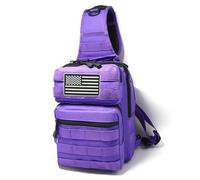 GAZJYUSP Tactical Sling Bag Backpack for Men Molle Shoulder Bag Pack Daypack Backpack for Hunting, Hiking, Traveling, Camping, Purple, One Size, Tactical Sling Bag for Men