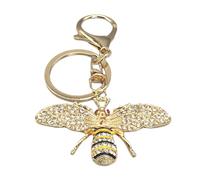 Gazocua Bee Bag Pendant, Bee Keyring, Diamond Trim, Zinc Alloy Material, Electroplated , Compact Lightweight, for Women, Dads, Sisters, Teenagers, Friends, Gift Idea