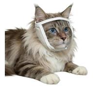 Gazocua Cat muzzle, breathable, transparent, soft and protective, soothing head cover for claw cutting, for small, medium and all breeds, kittens, puppies, for scissoring bite protection