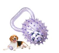 Gazocua Squeaky Balls for Dogs - Interactive Ball with a Football Inside, Rubber Ball with Nubs, Interactive Dog Toy with Handle | For Outdoor Fetch Enrichment Game Training