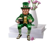 Gazocua St Patrick's Figurine, Resin Green, St. Patrick's Day Garden Decoration, Funny Figures for Weddings, Farmhouse, Bedroom, Bathroom, Home, Winter, Offices, Holiday, Birthday Party