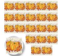 Gazocua Thanksgiving Paper Napkins | Pack of 20 Decorative Absorbent Pumpkin | Thanksgiving Table Decoration | for Birthday Wedding Party Celebration at Home in the Kitchen in the Dining Room on the