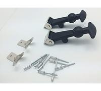 Gazoz Performance Black Rubber Car Bonnet Hood Pins Kit Lock Latch Catch Hold-Down Universal Set