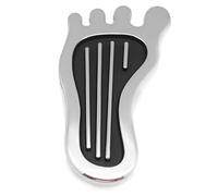 Gazoz Performance Dimmer Switch Pedal Pad"FOOT" Barefoot Style Cover Hot Rod Rat Chrome Custom