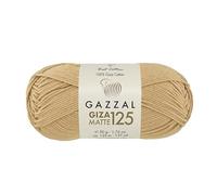 Gazzal Giza Matte 125-100% Cotton Yarn, Sport Weight, Soft & Matte Finish for Crochet & Knitting - Each Skein 50g / 125m - 5552