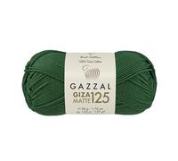 Gazzal Giza Matte 125-100% Cotton Yarn, Sport Weight, Soft & Matte Finish for Crochet & Knitting - Each Skein 50g / 125m - 5561