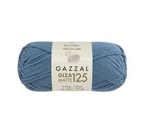 Gazzal Giza Matte 125-100% Cotton Yarn, Sport Weight, Soft & Matte Finish for Crochet & Knitting - Each Skein 50g / 125m - 5579