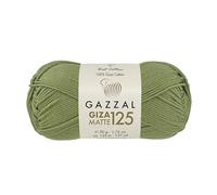 Gazzal Giza Matte 125-100% Cotton Yarn, Sport Weight, Soft & Matte Finish for Crochet & Knitting - Each Skein 50g / 125m - 5562