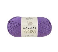 Gazzal Giza Matte 125-100% Cotton Yarn, Sport Weight, Soft & Matte Finish for Crochet & Knitting - Each Skein 50g / 125m - 5568