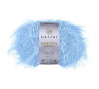 Gazzal Marilyn & Merinos Light Worsted Wool - 41% Australian Merino Wool, 59% Polyamide, One Ball 50g / 88m - Suitable for Sweaters and Shawls, 5 Balls, 8280