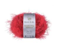 Gazzal Marilyn & Merinos Light Worsted Wool - 41% Australian Merino Wool, 59% Polyamide, One Ball 50g / 88m - Suitable for Sweaters and Shawls, 5 Balls, 8265