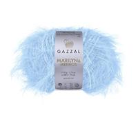 Gazzal Marilyn & Merinos Light Worsted Wool - 41% Australian Merino Wool, 59% Polyamide, One Ball 50g / 88m - Suitable for Sweaters and Shawls, 5 Balls, 8279