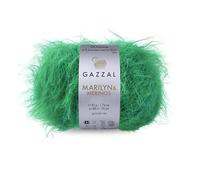 Gazzal Marilyn & Merinos Light Worsted Wool - 41% Australian Merino Wool, 59% Polyamide, One Ball 50g / 88m - Suitable for Sweaters and Shawls, 5 Balls, 8258