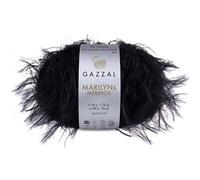 Gazzal Marilyn & Merinos Light Worsted Wool - 41% Australian Merino Wool, 59% Polyamide, One Ball 50g / 88m - Suitable for Sweaters and Shawls, 1 Ball, 8281