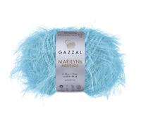 Gazzal Marilyn & Merinos Light Worsted Wool - 41% Australian Merino Wool, 59% Polyamide, One Ball 50g / 88m - Suitable for Sweaters and Shawls, 1 Ball, 8254