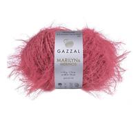 Gazzal Marilyn & Merinos Light Worsted Wool - 41% Australian Merino Wool, 59% Polyamide, One Ball 50g / 88m - Suitable for Sweaters and Shawls, 1 Ball, 8266