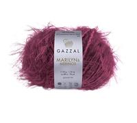 Gazzal Marilyn & Merinos Light Worsted Wool - 41% Australian Merino Wool, 59% Polyamide, One Ball 50g / 88m - Suitable for Sweaters and Shawls, 1 Ball, 8267
