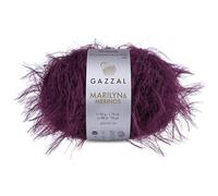 Gazzal Marilyn & Merinos Light Worsted Wool - 41% Australian Merino Wool, 59% Polyamide, One Ball 50g / 88m - Suitable for Sweaters and Shawls, 5 Balls, 8268