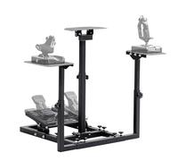 Gazzyt Flying Racing Wheel Frame with Multiple Shift Lever Panels fit for Logitech G27 G29 X52 X56 Thrustmaster HOTAS Warthog Flight Sim Cockpit,Not Included Wheel Pedals Shifter Joystick