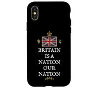GB BRITISH PATRIOT PRIDE PROUD UK BRITAIN IS A NATION OURS Case for iPhone X/XS