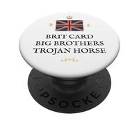 GB BRITISH PATRIOTS PROUD SUPPORTERS UK PRIDE TROJAN HORSE PopSockets Adhesive PopGrip