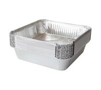 GB Catering and Packaging No9 Foil Containers with Lids - 2100ml - Large Aluminium Food Trays for Catering, Takeaway & Meal Prep - 22.8×22.8×5cm (10)
