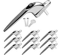 GB DIY Store 10 x Yale uPVC Universal Window Handle Inline Locking Espag Double Glazing Chrome 40mm (Pack of 10)