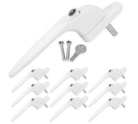 GB DIY Store 10 x Yale uPVC Universal Window Handle Inline Locking Espag Double Glazing White 40mm (Pack of 10)