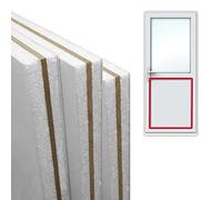 GB DIY Store UPVC Door Panel 750mm x 750mm - 4mm MDF Reinforced - White 24mm Thickness