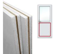 GB DIY Store uPVC Flat Reinforced Panel 750mm x 750mm - 4mm MDF Reinforced - White 24mm Thickness
