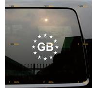 GB European Union Flag EU British UK England Sticker Decal Vinyl - 2 Pack White 10.2cm - for Car Boat Laptop Cup No Background Die-Cut