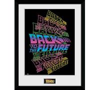 GB eye Back To The Future Neon 30 x 40cm Framed Collector Print
