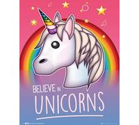 GB eye Emoji Believe in Unicorns Mini Poster