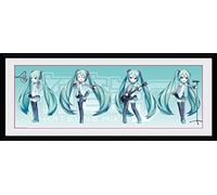 GB eye "Hatsune Miku-Hatsune Chibi" Framed Print, Multi-Colour, 30 x 75 cm