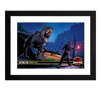 JURASSIC PARK - Alan Grant vs T-Rex Framed Print 30x40cm