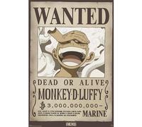 GB Eye One Piece Chibi Wanted Luffy Wano Poster - Official Product - Format 52 x 38 cm - High Quality Laminated Paper - Manga Poster