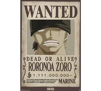 GB Eye - Poster ONE PIECE Chibi Wanted Zoro Wano - Official Product - Size 52 x 38 cm - High Quality Laminated Paper - Prime Pirate Poster