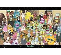 GB eye Rick and Morty Cast Maxi Poster, Wood, Various, 65 x 3.5 x 3.5 cm