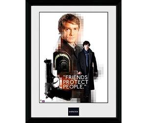 GB eye Sherlock, Friends Protect, Framed Photograph (16x12), Wood, Multi-Colour
