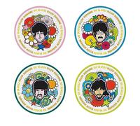 GB eye The Beatles Yellow Submarine Flowers Plate Set Includes 4 pc Music Band Decoration Kitchen & Home Accessories Merch Gift