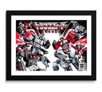 GB Eye Transformers Battle Autobots Vs Decepticons 30 X 40Cm Framed Collector Print