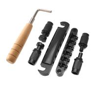 GB LP Style Electric Guitar Tune-O-Matic Bridge & Tailpiece Set w/Studs - Zinc Alloy, Black - Compatible with Les Paul & Epiphone Guitars (Black)